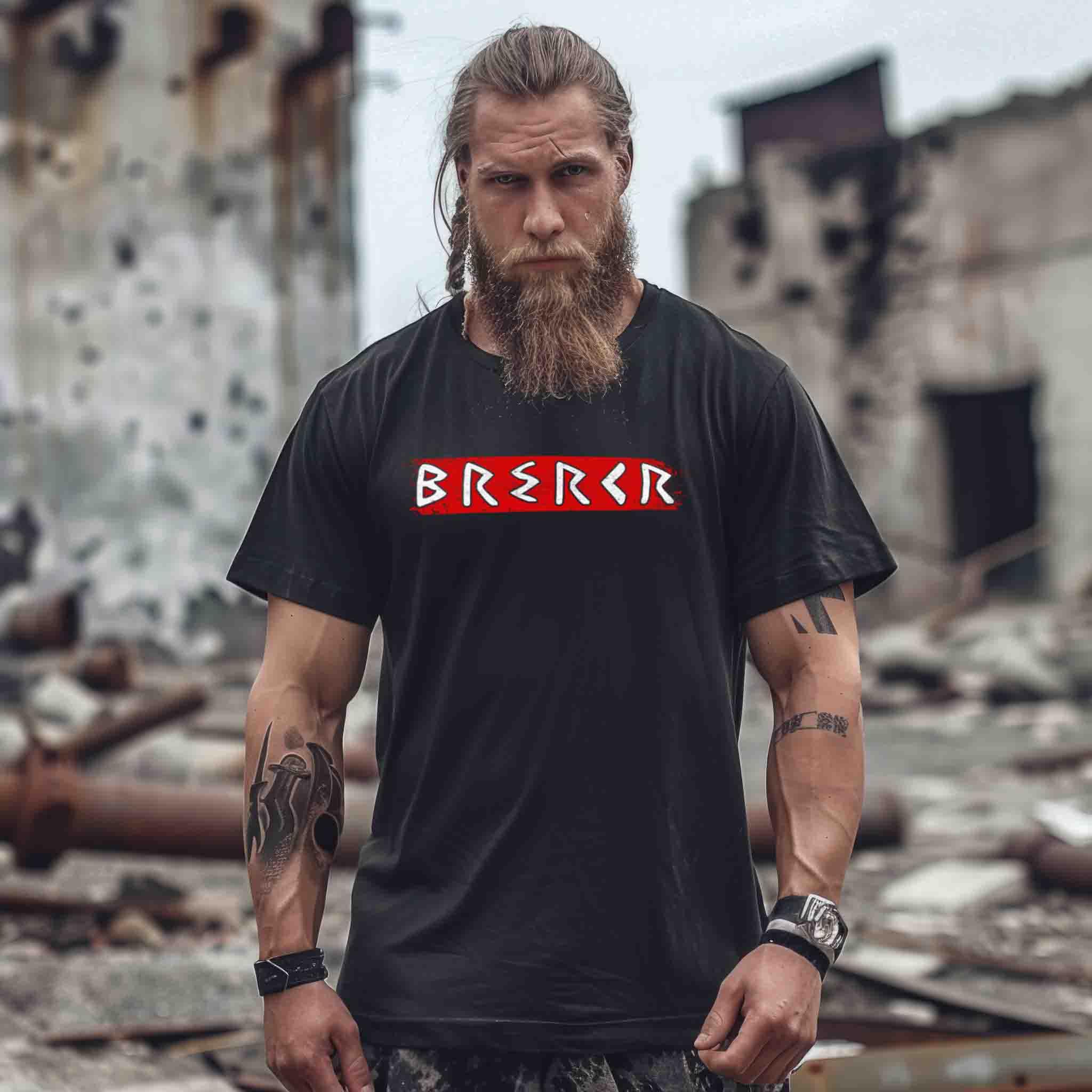 "Wikinger Berserker Krieger Heavy Oversized T-Shirt – Entfessele den Zorn"