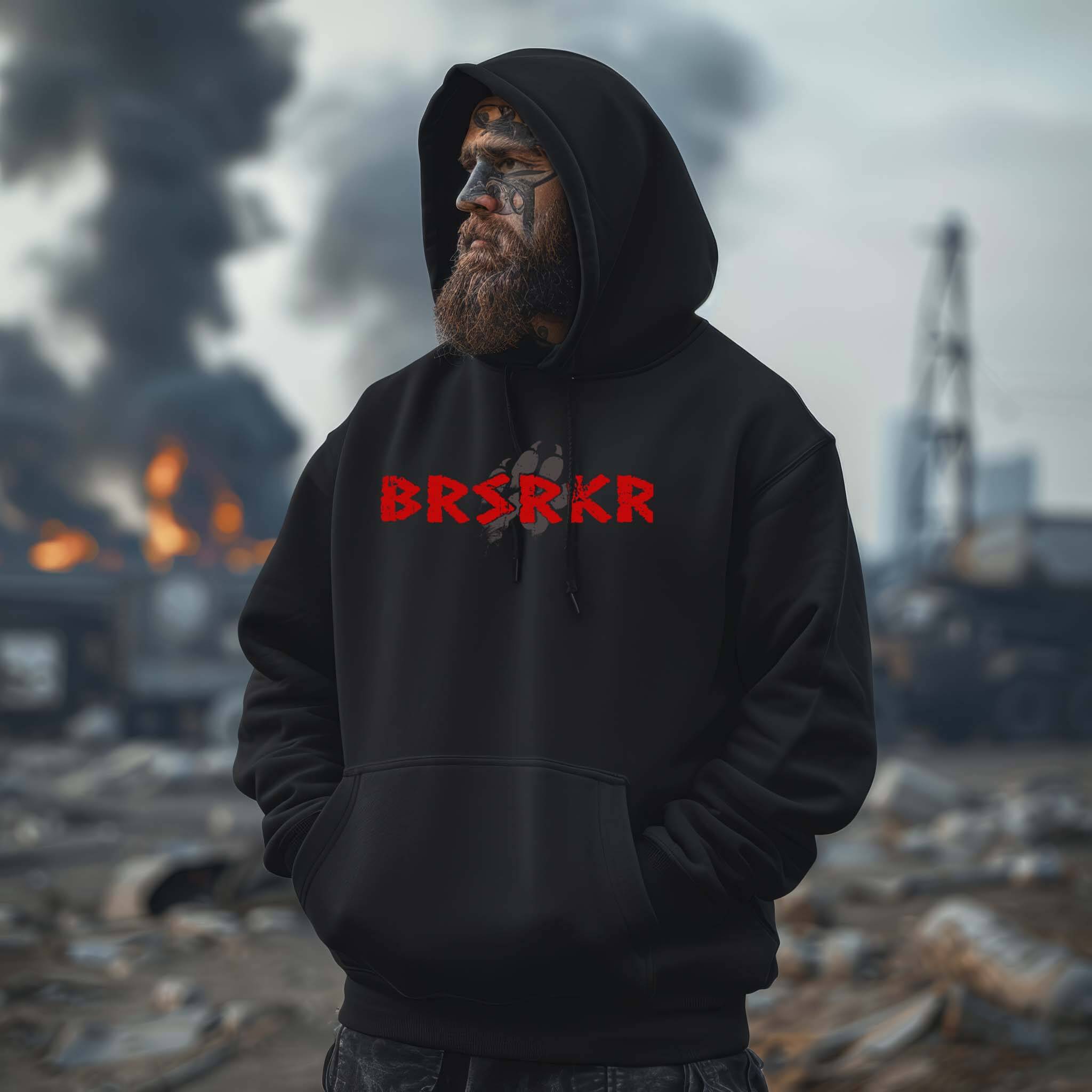 Wikinger Berserker Kralle Oversized Hoodie  - Unisex Oversized Organic Hoodie