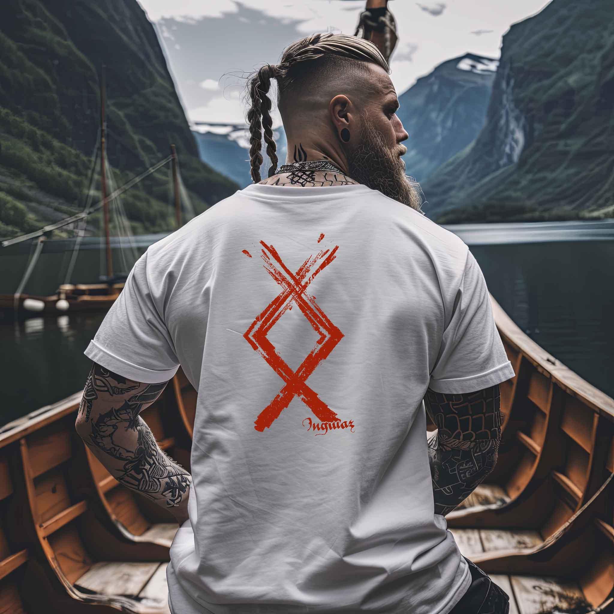 Ingwaz Rune Premiumshirt - Nordische Mythologie Kraftsymbol - Nordic Viking Wear