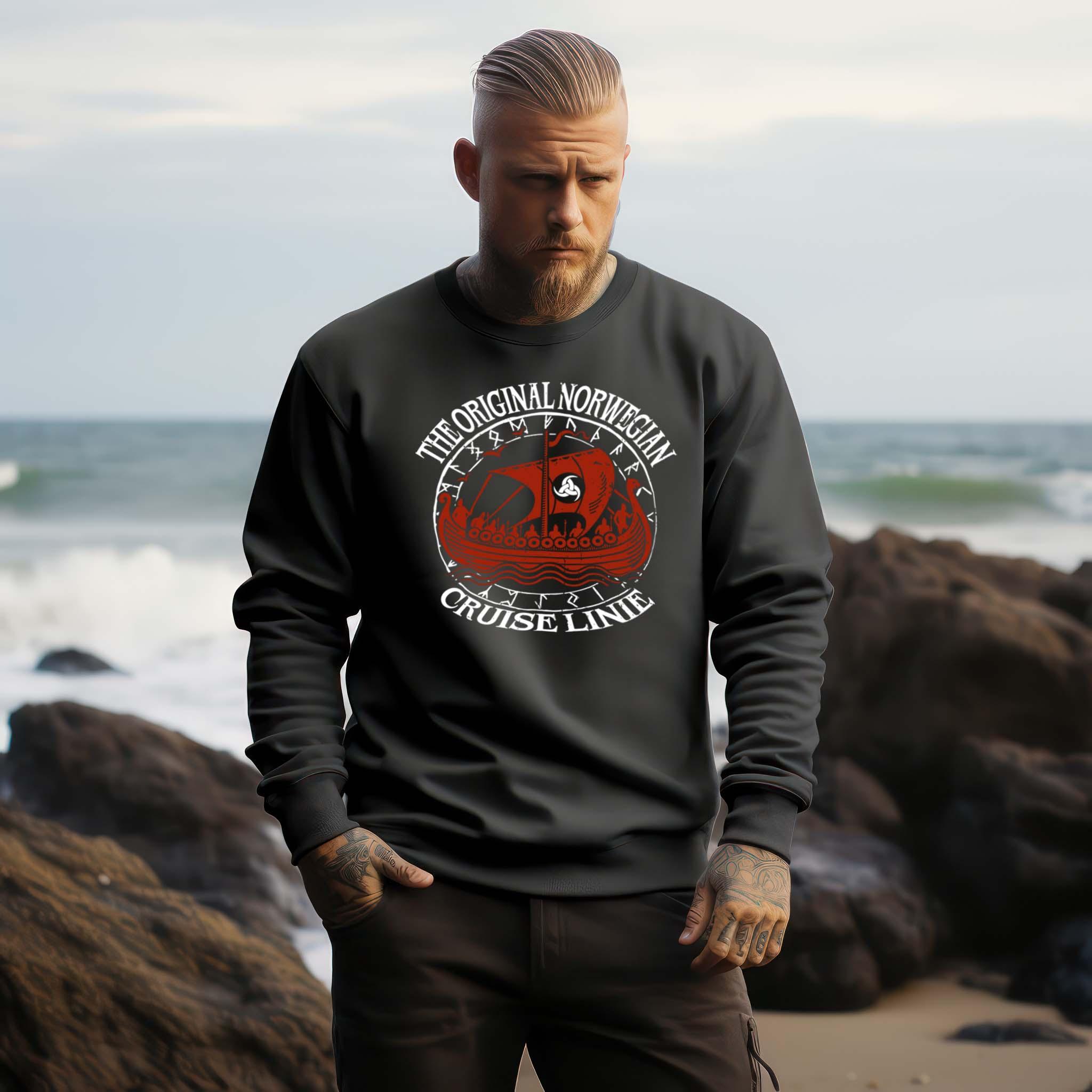 Wikinger Original Norwegian Cruise Line' Sweatshirt - Nordic Viking Wear