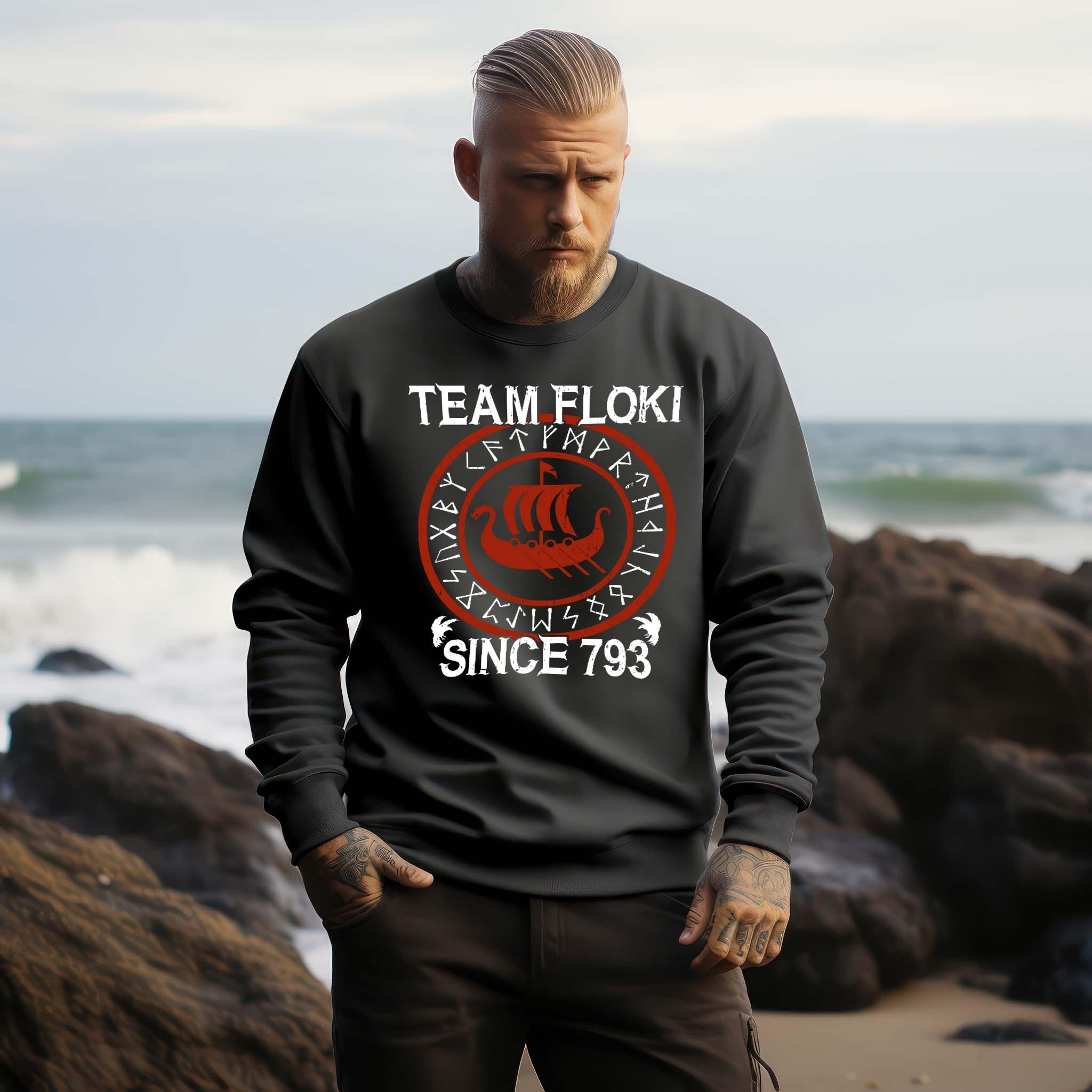 Team Floki – Since 793 | Wikinger Heavy Sweatshirt für echte Seefahrer!