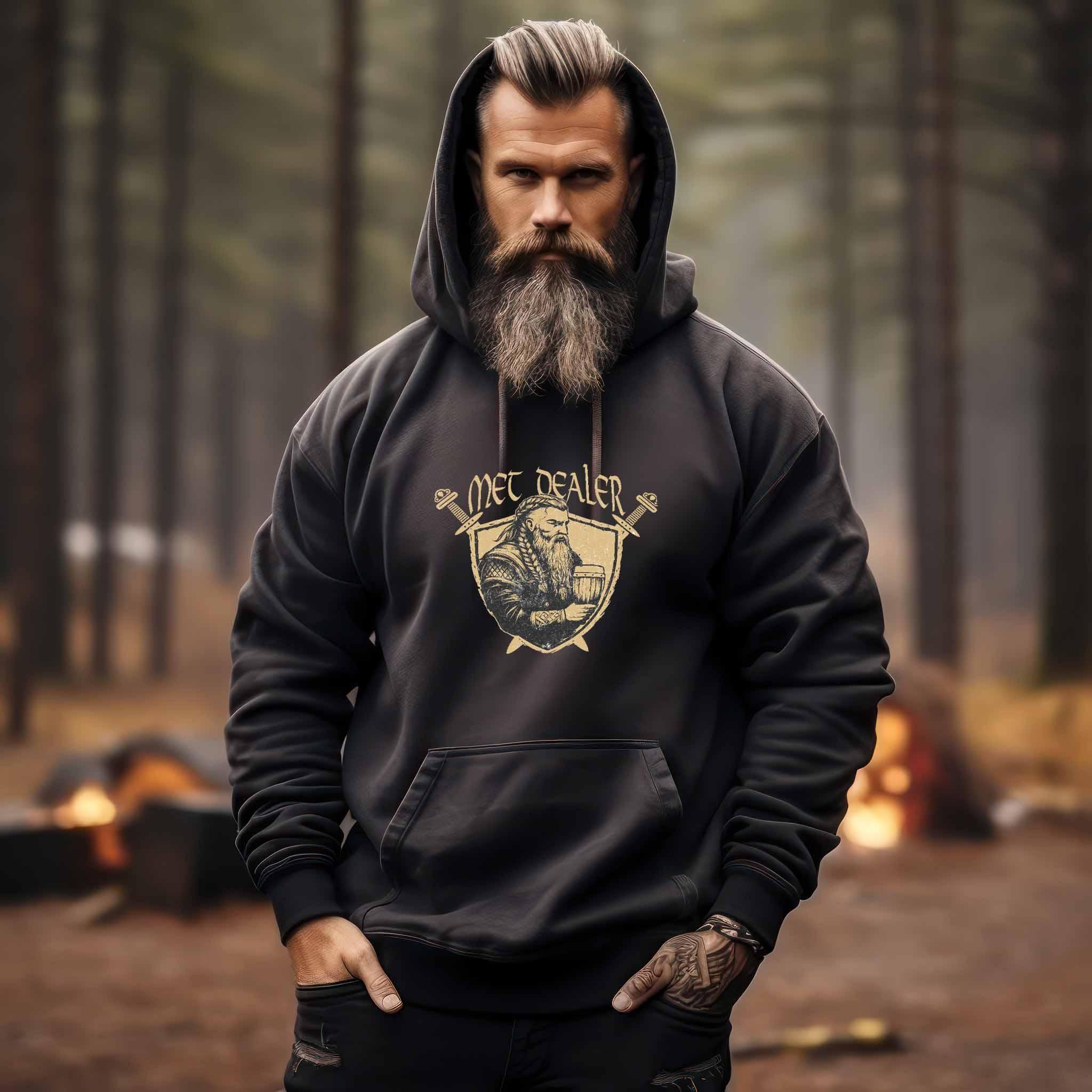 Met Dealer" Wikinger Premium Hoodie – Für wahre Met-Liebhaber und Wikinger-Fans