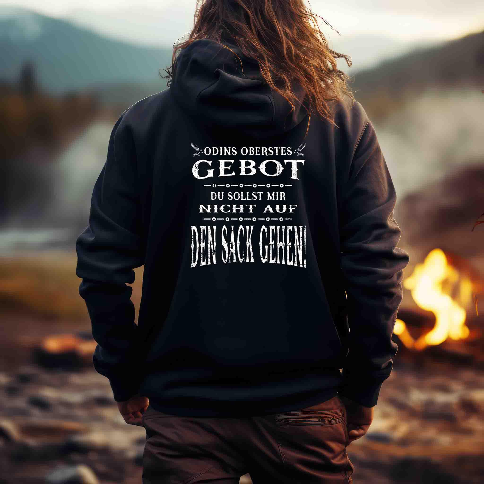 ⚡ Zipp-Hoodie "Odins Oberstes Gebot" – Wikinger Humor mit nordischem Charme ⚡