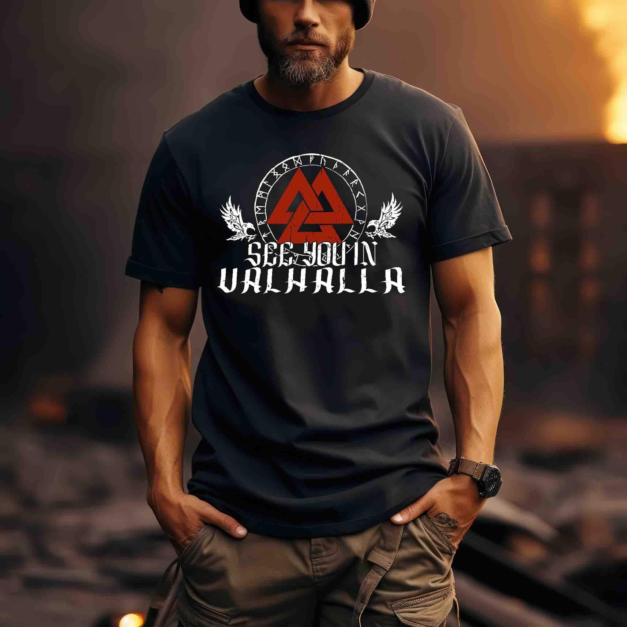 "See You In Valhalla" Wikinger-Shirt – Ehre die Ahnen mit Stil