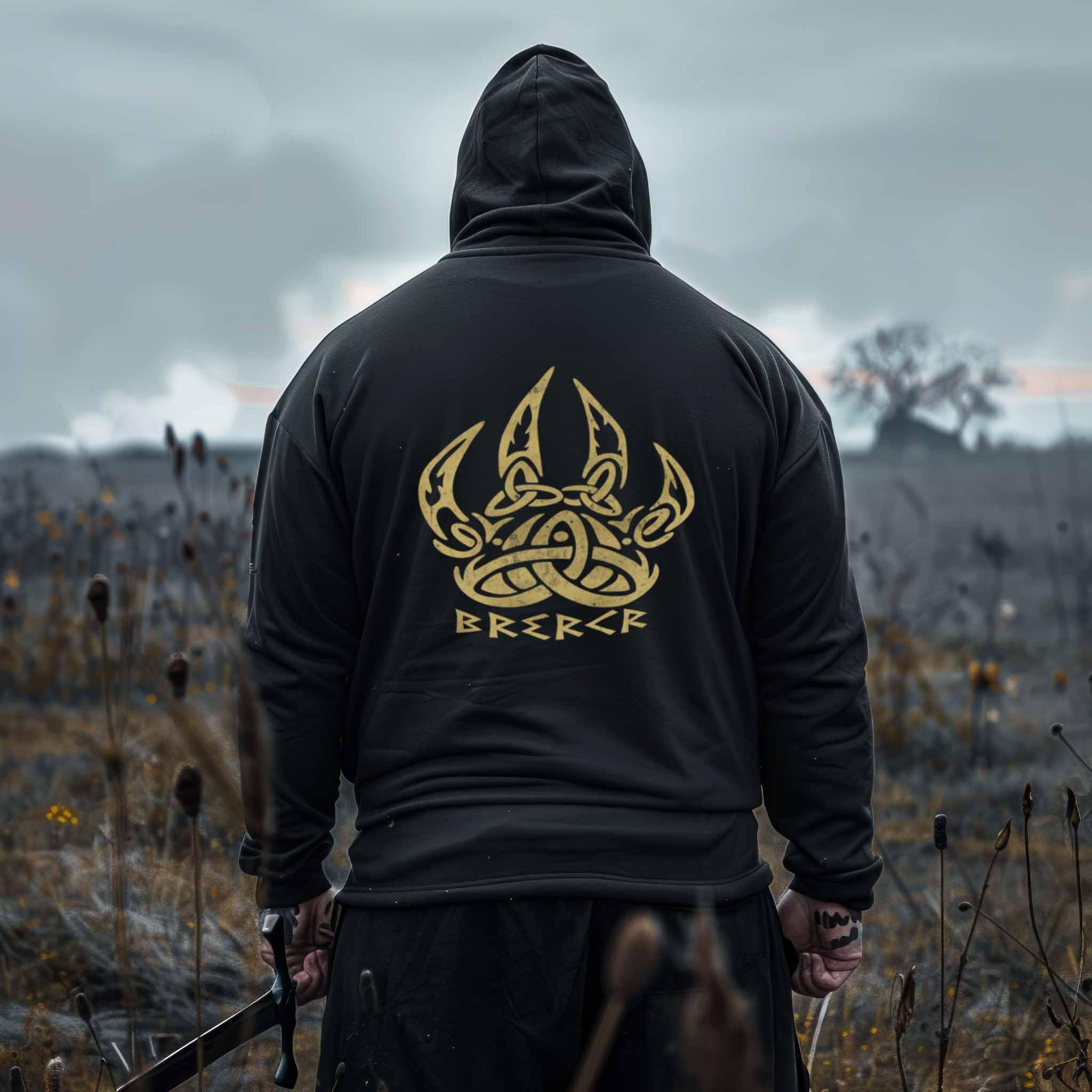 Wikinger Premium Hoodie Nordische Runenschrift und Knotenmuster - Nordic Viking Wear