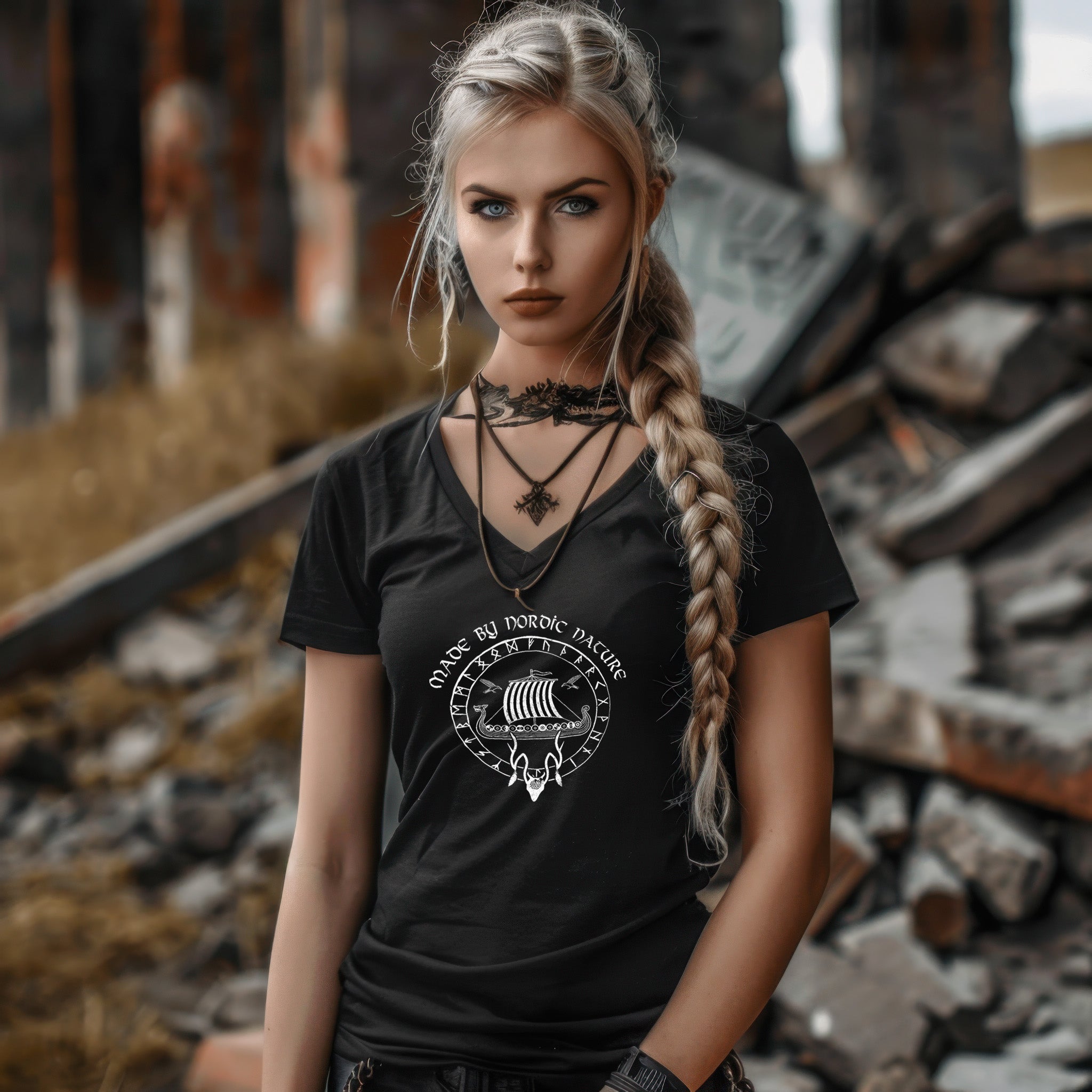 Schildmaiden V-Neck Made By Nordic Nature