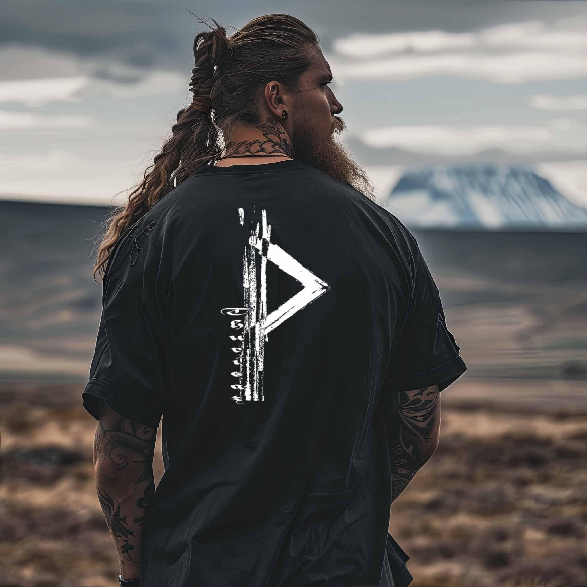 Wikinger Rune Thurisaz Heavy Oversized Shirt - Nordic Viking Wear