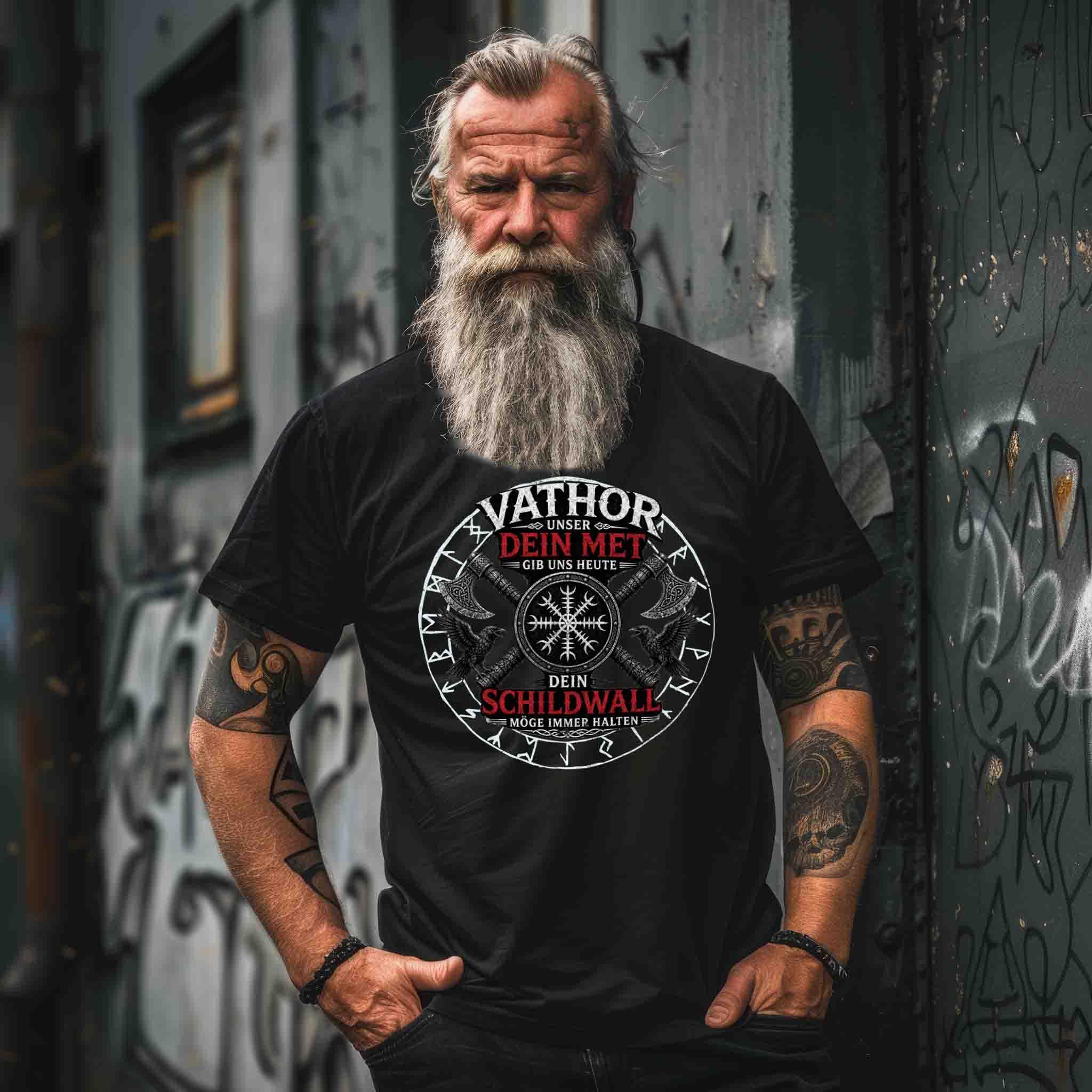 Wikinger Premiumshirt Frontprint Vathor Unser.