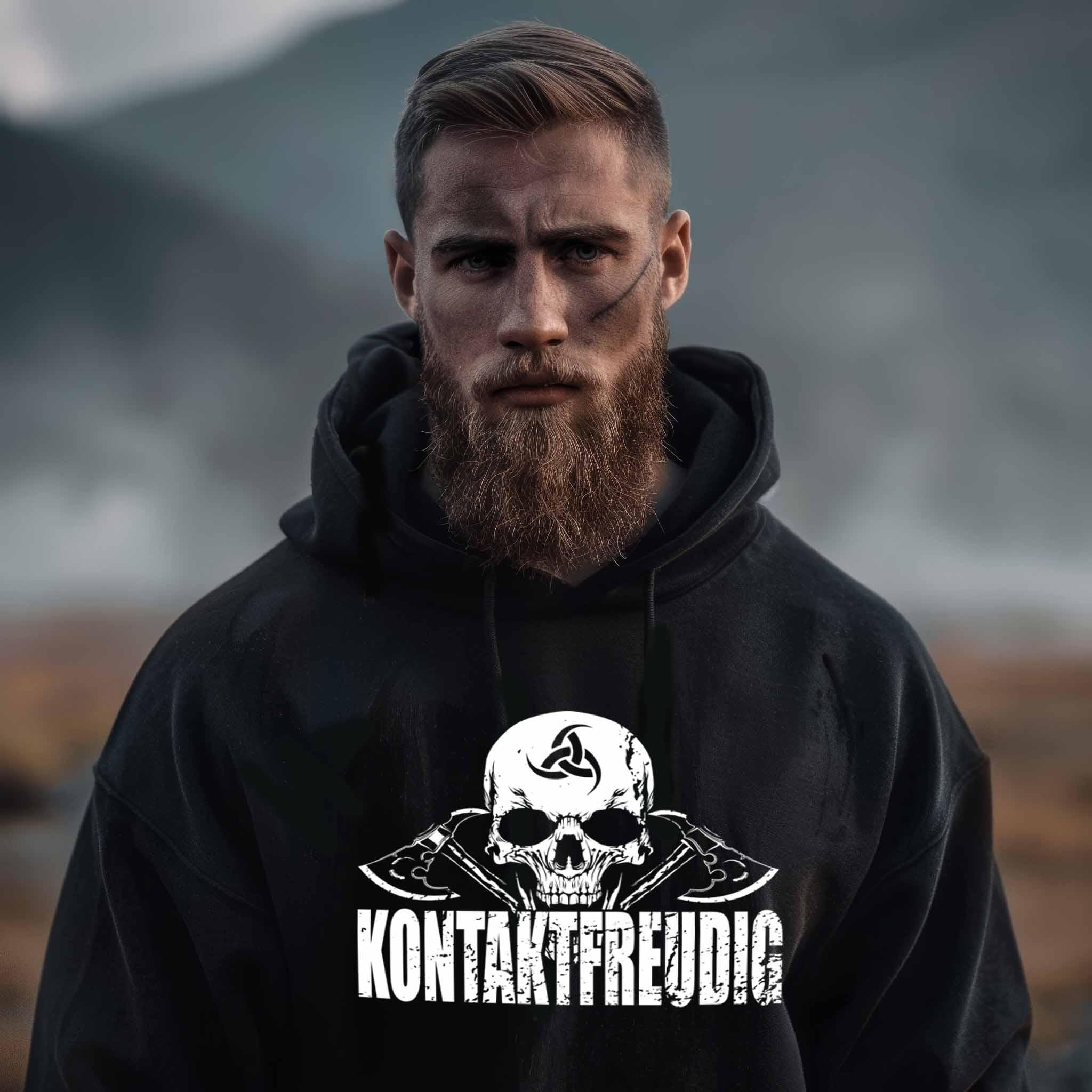 Wikinger Hoodie Kontaktfreudig - Nordic Viking Wear