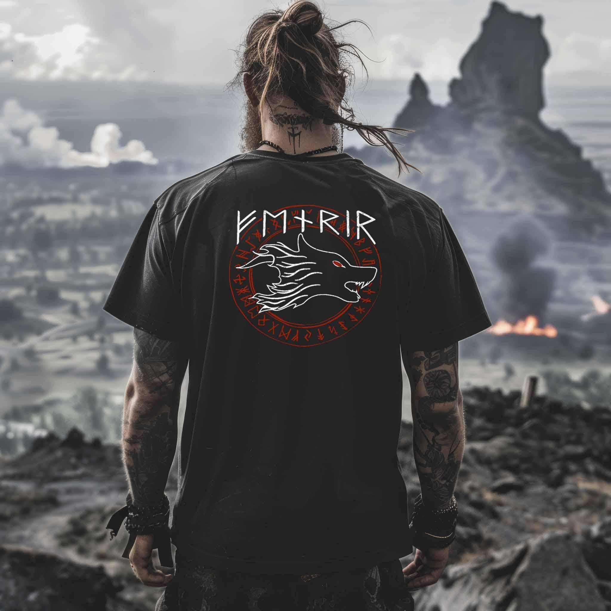 Wikinger Heavy Oversized Shirt Fenrir - Nordic Viking Wear