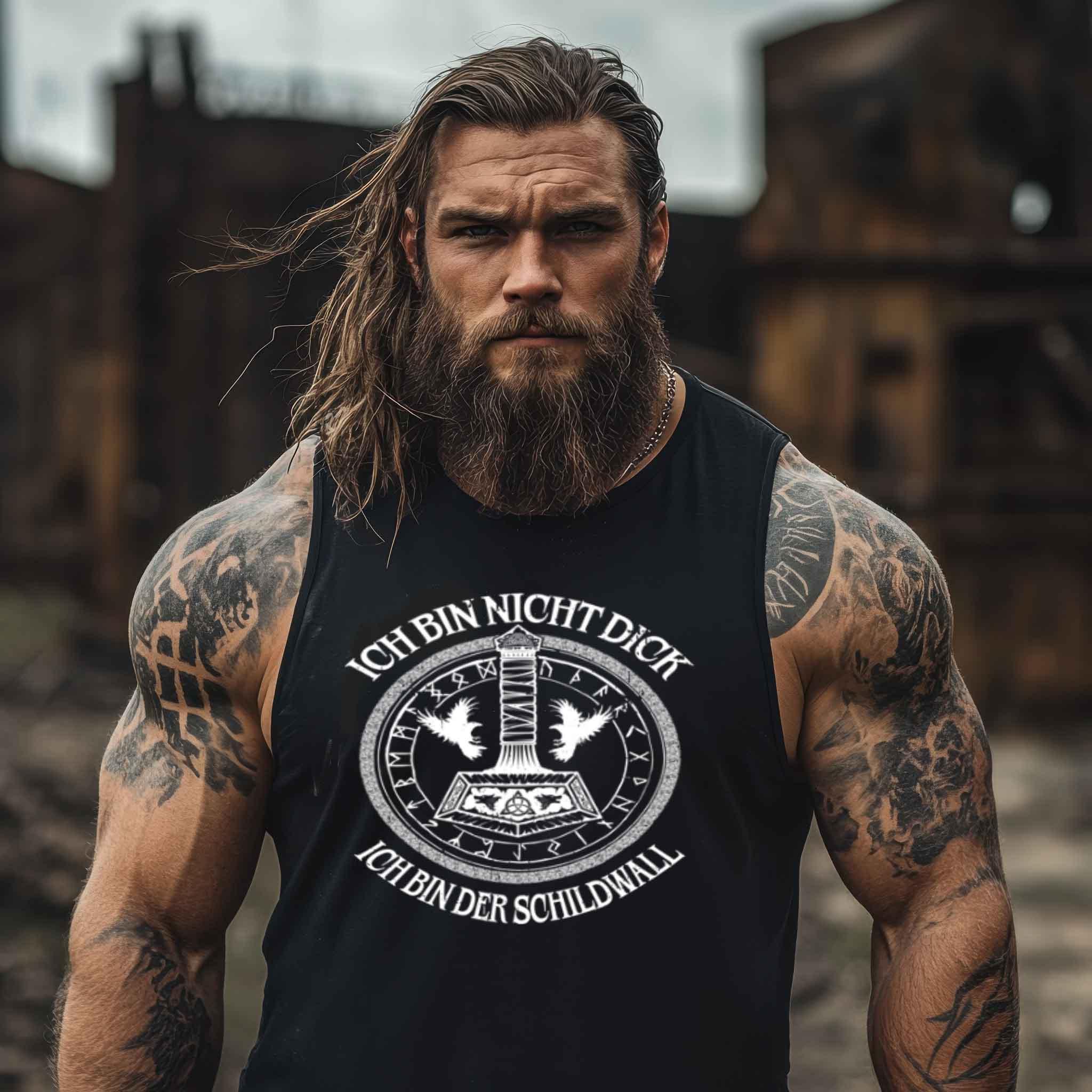 Lustiges Wikinger Tanktop Schildwall 3.0 - Herren Tanktop - Nordic Viking Wear