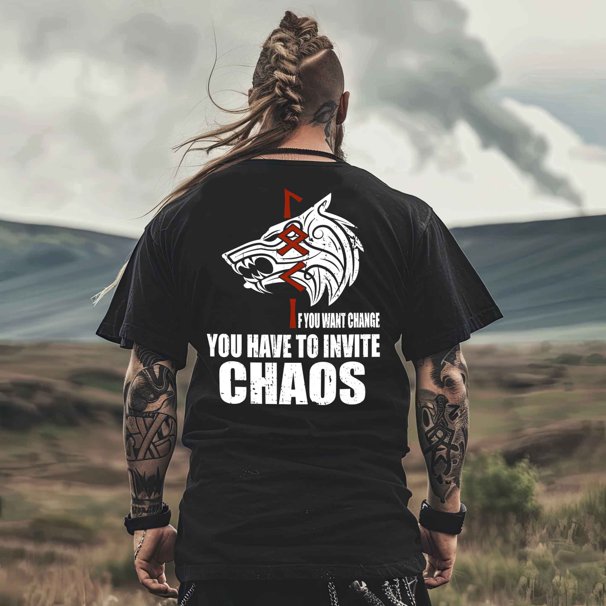 Wikinger "Chaos" Heavy Oversized Shirt mit Loki-Inspiration