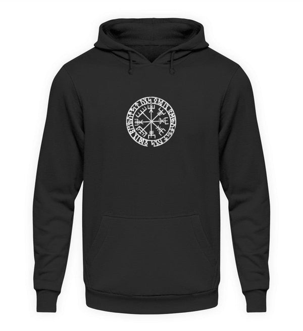 Wikinger Hoodie mit Vegvisir & Runenkreis-Design - Nordische Navigation & Schutz - Nordic Viking Wear