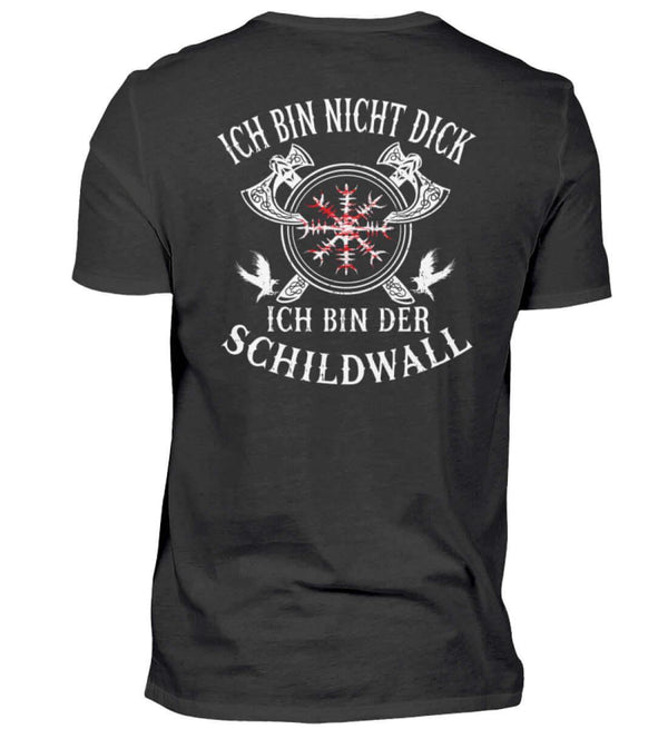 Wikinger Premiumshirt 'Ich bin der Schildwall' – Stolz und Schutz mit dem Helm of Awe - Nordic Viking Wear